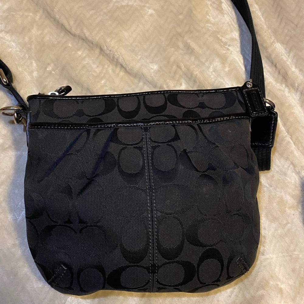 Black coach crossbody purse
